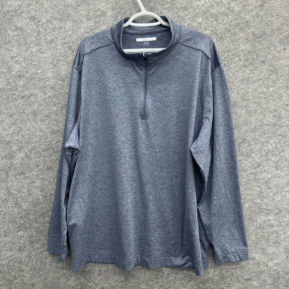 Greg Norman Men's Pullover Activewear Sweater 1/4 Zip, Long Sleeve Blue, XXL NEW - Picture 1 of 14